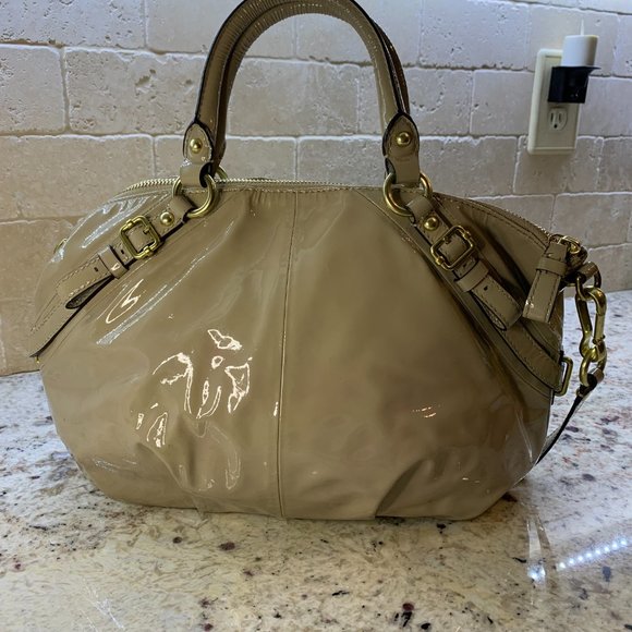 Coach Madison Patent Sophia Satchel  - Camel - Picture 3 of 14